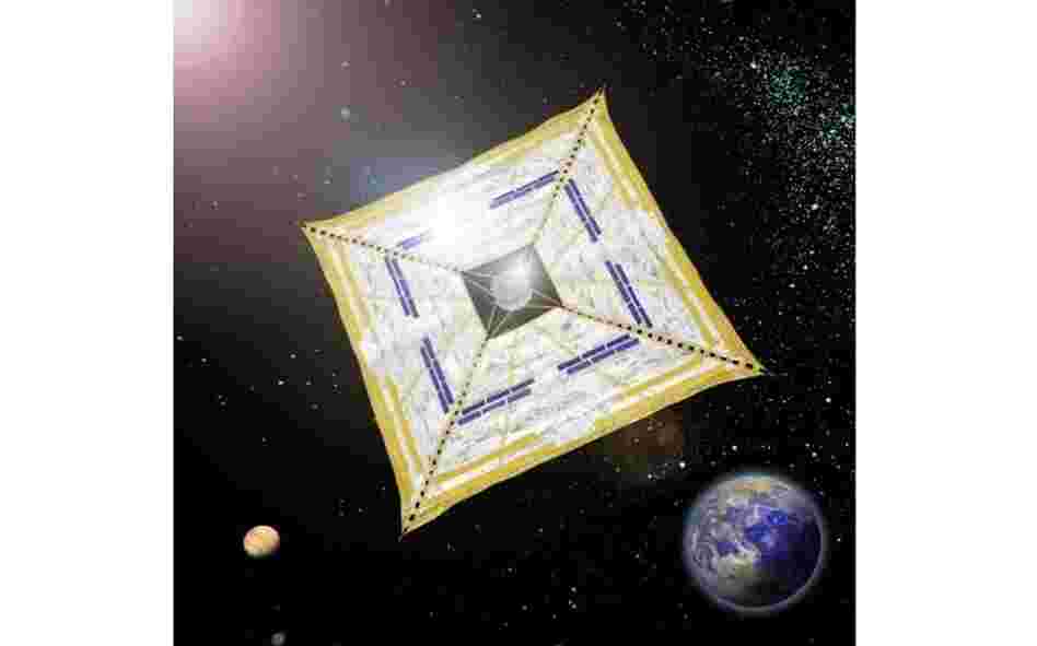 Artist's depiction of IKAROS in space.