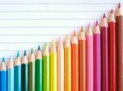 Colored pencils make up a graph. Colored pencils make up a graph.