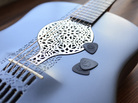 Industrial engineer Scott Summit made this guitar out of nylon powder. Industrial engineer Scott Summit made this guitar out of nylon powder.