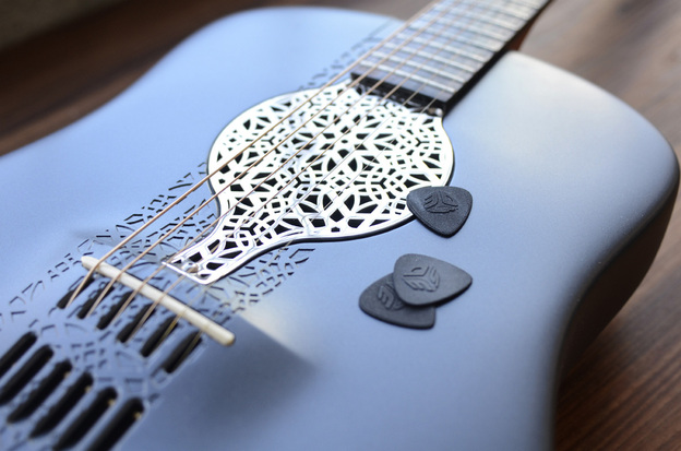 Industrial engineer Scott Summit made this guitar out of nylon powder.