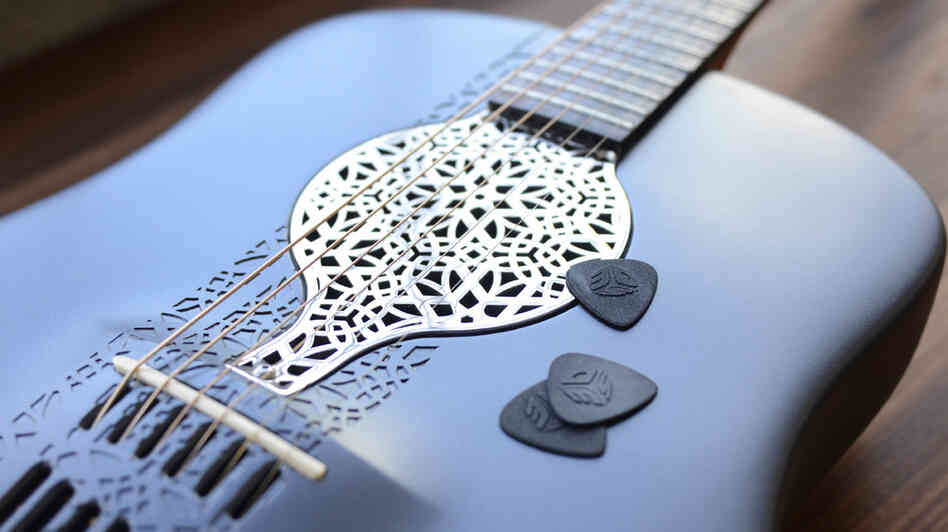 Industrial engineer Scott Summit made this guitar out of nylon powder.