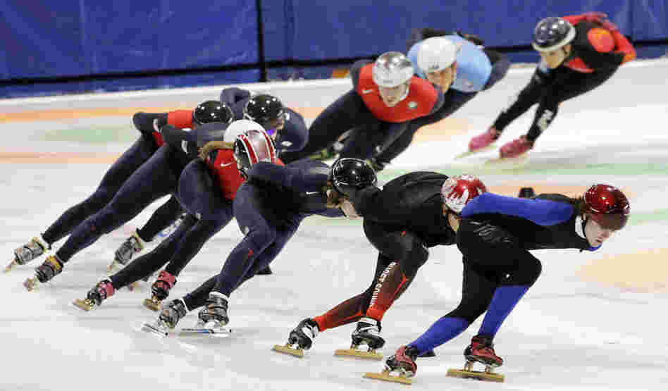 Speedskaters practice for the U.S. Single Distance Short Track Speedskating Championships, in Kearns, Utah, last month. Coach Jae Su Chun and assistant Jun Hyung Yao have resigned following allegations of abuse.