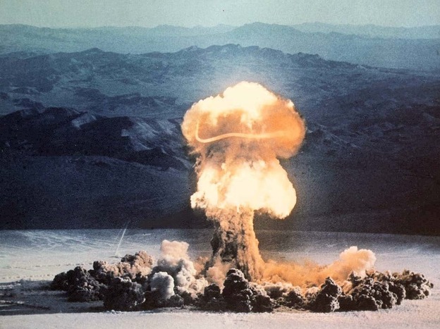 The Priscilla event, part of Operation Plumbbob conducted at the Nevada Test Site in 1957, was a 37-kiloton device exploded from a balloon.