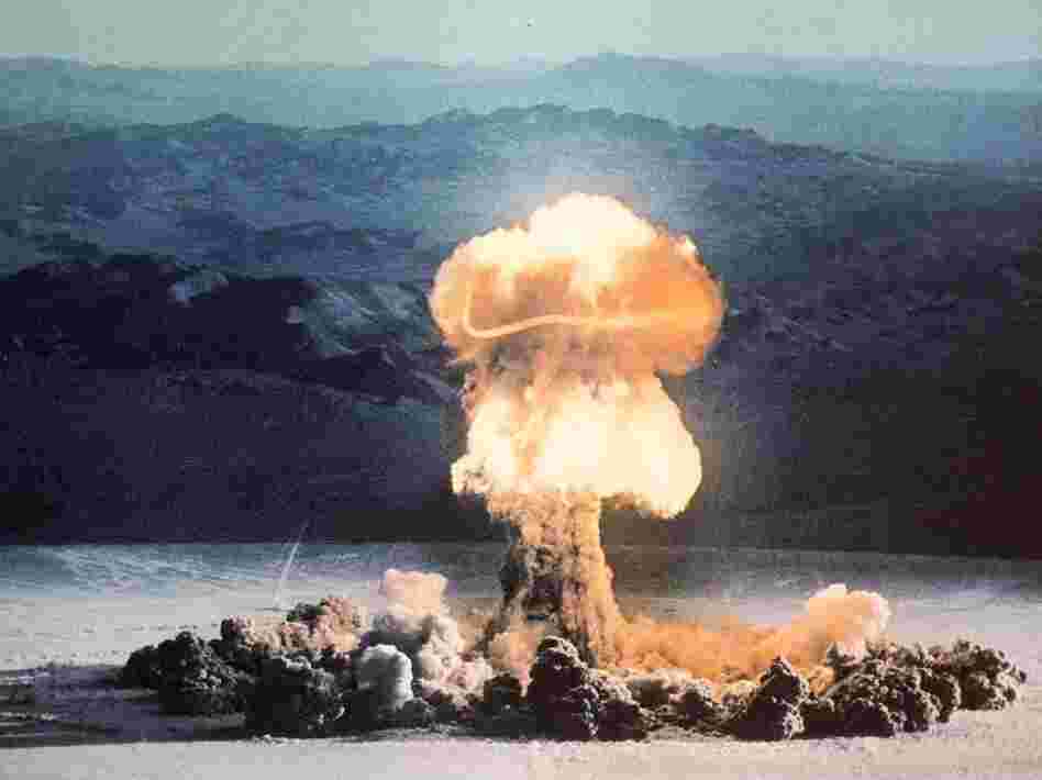 The Priscilla event, part of Operation Plumbbob conducted at the Nevada Test Site in 1957, was a 37-kiloton device exploded from a balloon.