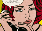 Roy Lichtenstein leaves it up to the viewers to decide what has just transpired in his 1964 painting of a tense phone call titled Ohhh ... Alright ... Roy Lichtenstein leaves it up to the viewers to decide what has just transpired in his 1964 painting of a tense phone call titled Ohhh ... Alright ...