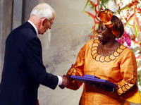 Nobel Peace Prize Laureate Wangari Maathai became the first African woman to win a Nobel in 2004.