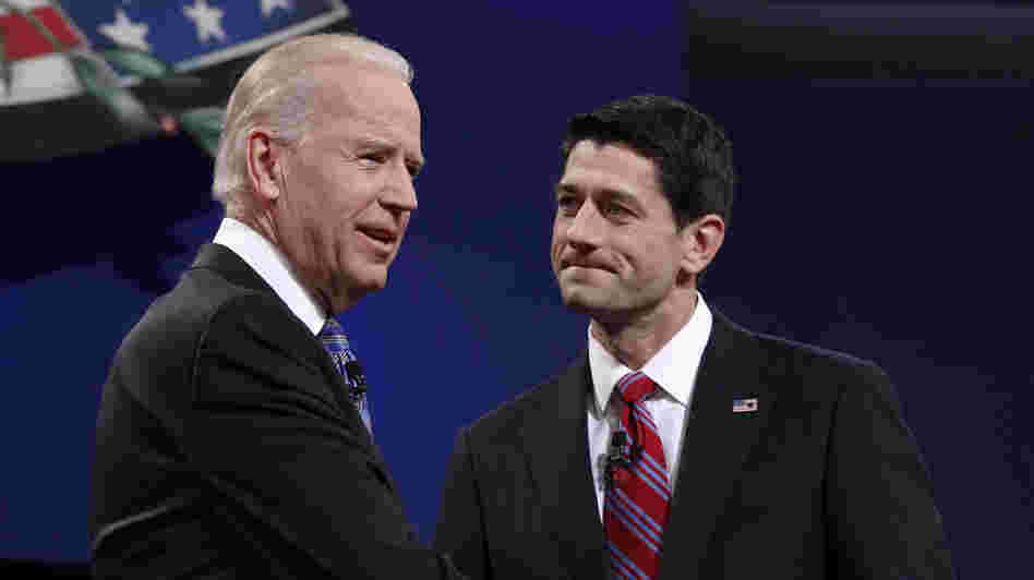 Both Vice President Joe Biden and GOP vice presidential candidate Paul Ryan, shown at their debate on Thursday, are practicing Catholics.