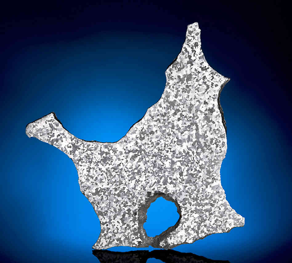 Here, Kitty, Kitty! This meteorite may look like the silhouette of an angry feline. It's actually a slice of the Willamette meteorite, which crashed into North America millennia ago. A miner found it in Oregon in 1902. Estimated price: $85,000-$110,000.