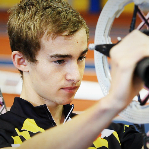 Henry Enerson prepares for a flight.