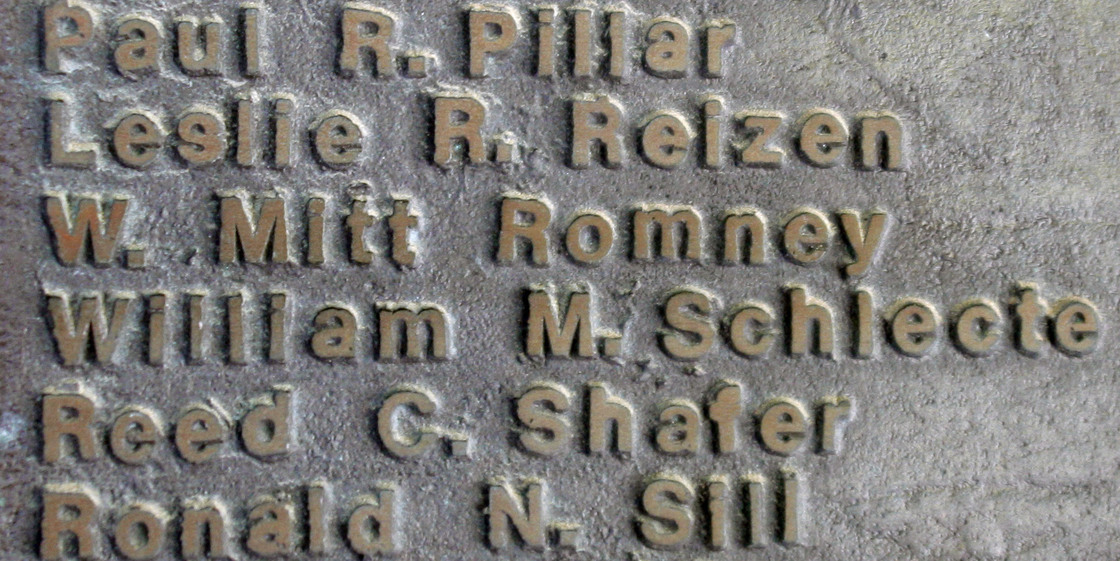 GOP presidential nominee Mitt Romney's name is among those on a plaque honoring Cranbrook School's graduating class of 1965.