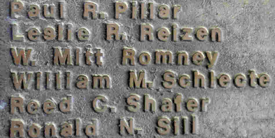 GOP presidential nominee Mitt Romney's name is among those on a plaque honoring Cranbrook School's graduating class of 1965.