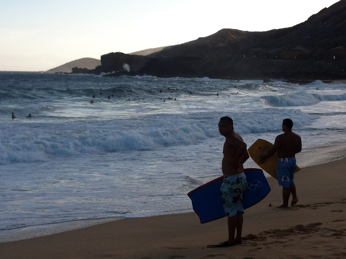 Sandy Beach Park, one of Obama's favorite spots growing up in Hawaii.