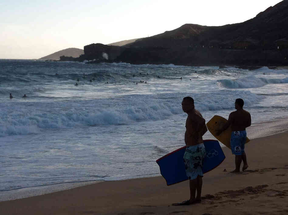Sandy Beach Park, one of Obama's favorite spots growing up in Hawaii.