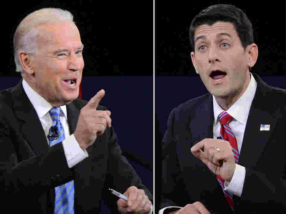 Vice President Biden and Republican Paul Ryan at Thursday night's debate.