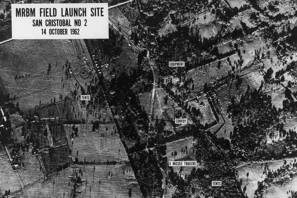 Field Launch Site San Cristobal No. 2, Oct. 14, 1962. This surveillance photograph was used in Secretary of Defense Robert McNamara's special briefing on Feb. 6, 1963.