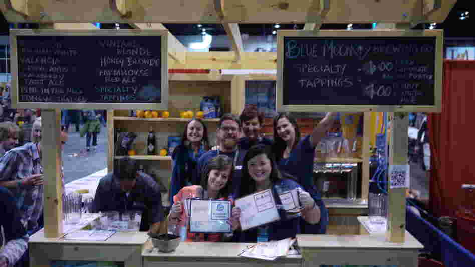The Blue Moon booth.