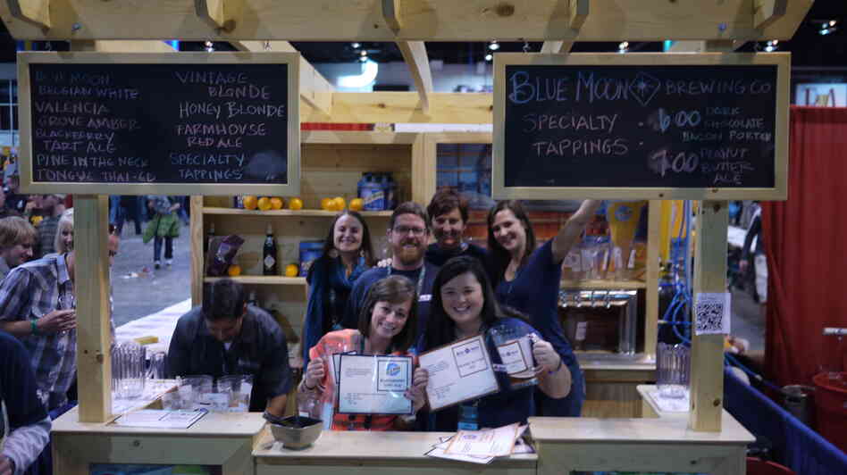 The Blue Moon booth.