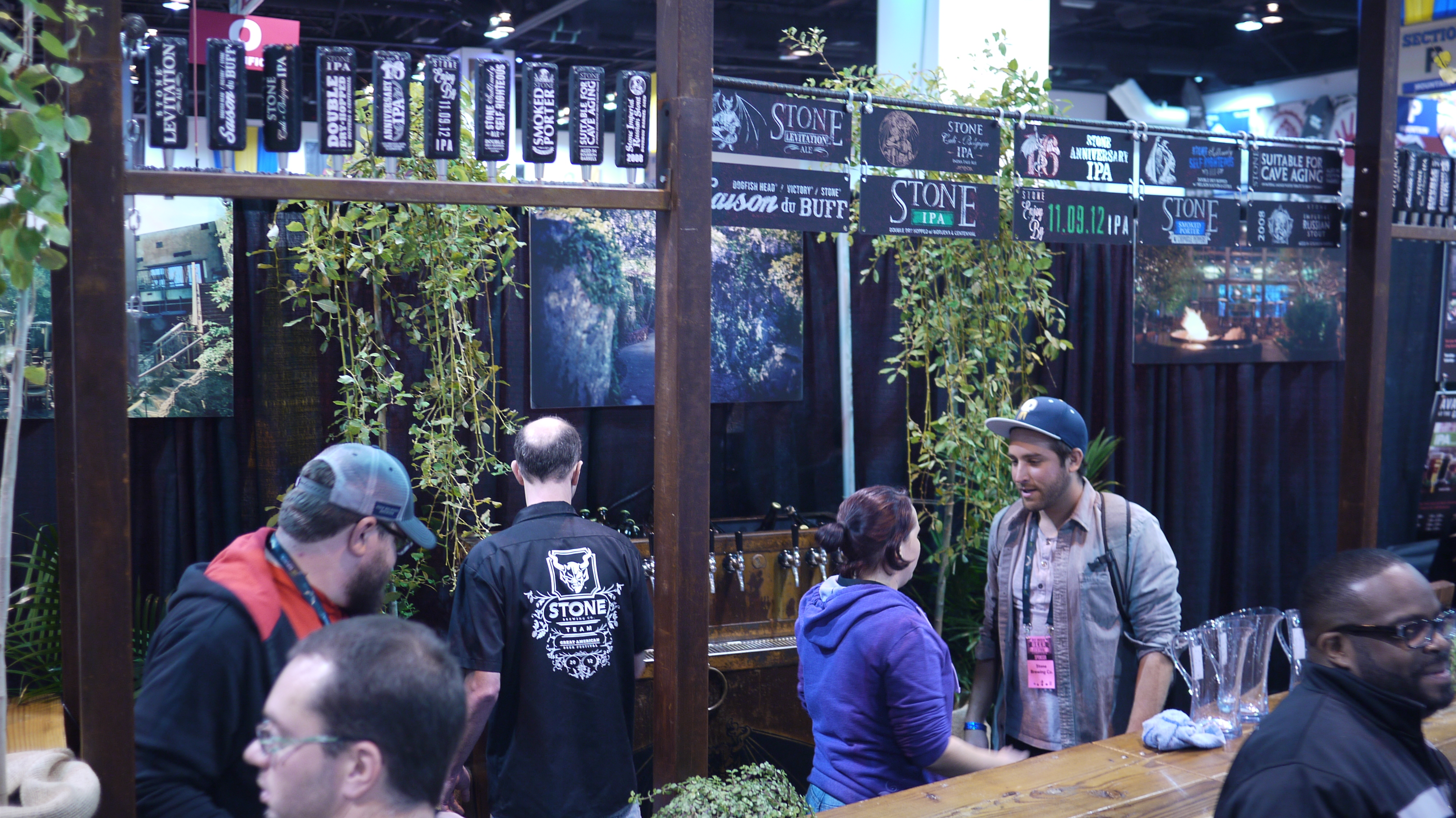 The Stone Brewing Co. booth. The Stone Brewing Co. booth.