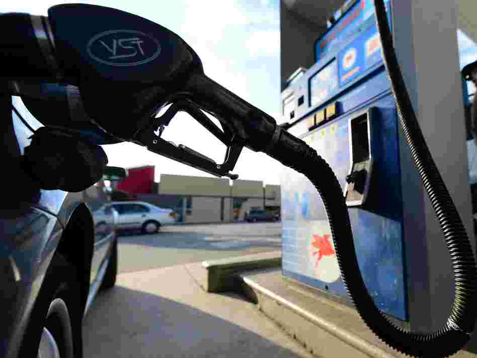 A gas station in Alhambra, east of downtown Los Angeles, on October 10, 2012 in California.
