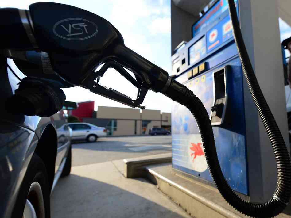 A gas station in Alhambra, east of downtown Los Angeles, on October 10, 2012 in California.