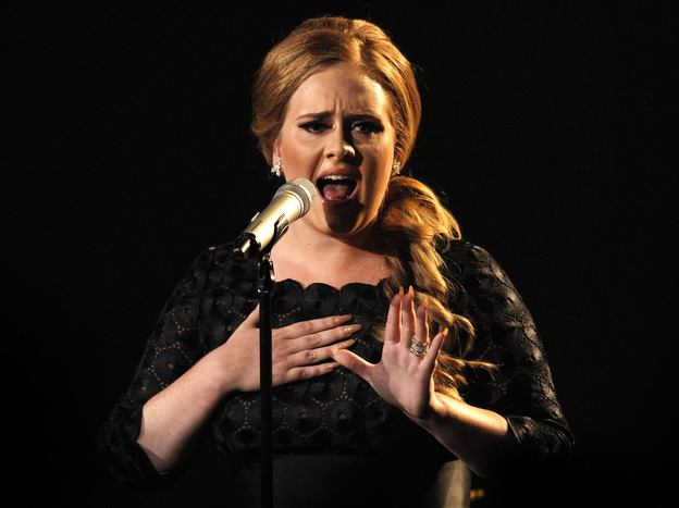 Adele singing Someone Like You at the 2011 MTV Video Music Awards in Los Angeles. That's one way to say goodbye.