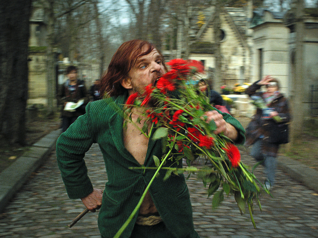Monsieur Oscar (Denis Lavant) becomes many different characters over the course of Holy Motors.