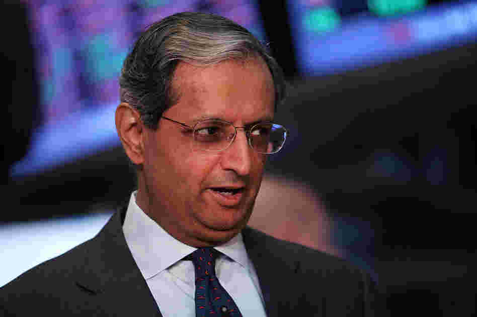 Vikram Pandit on the floor of the New York Stock Exchange on in June.