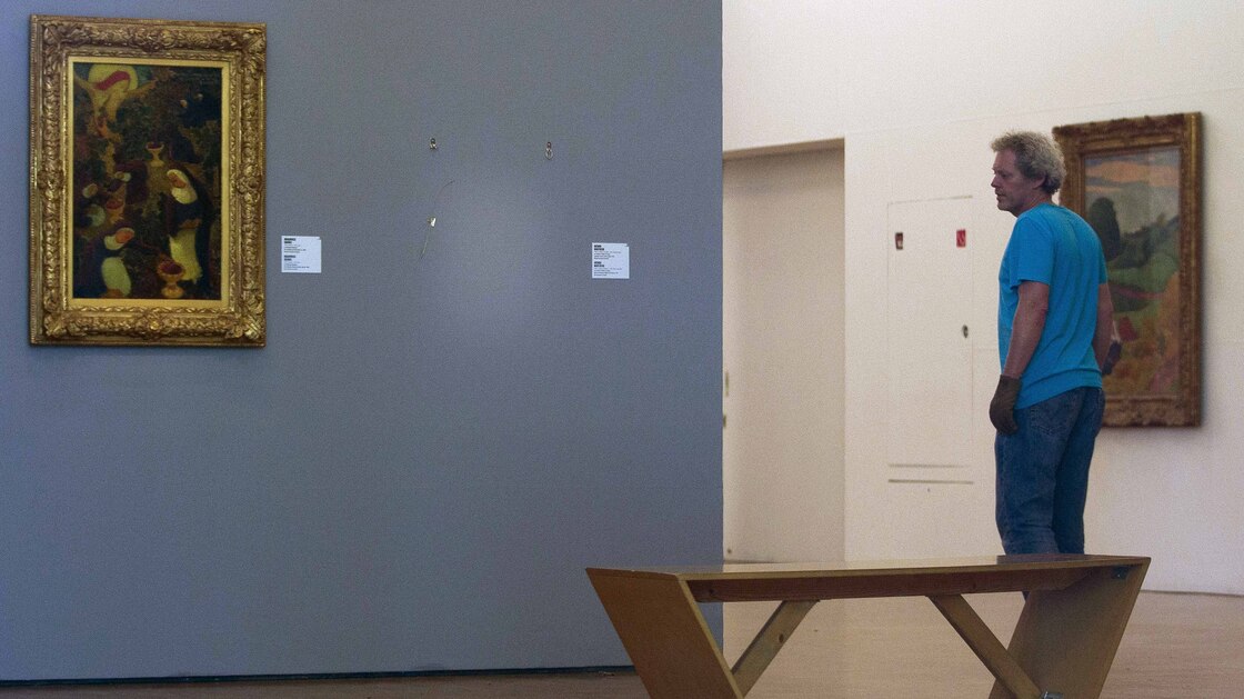 There's an empty space today where a Henri Matisse painting had been hanging at the Kunsthal museum in Rotterdam, Netherlands. Seven paintings were stolen Tuesday, including works by Pablo Picasso, Claude Monet and Paul Gauguin.
