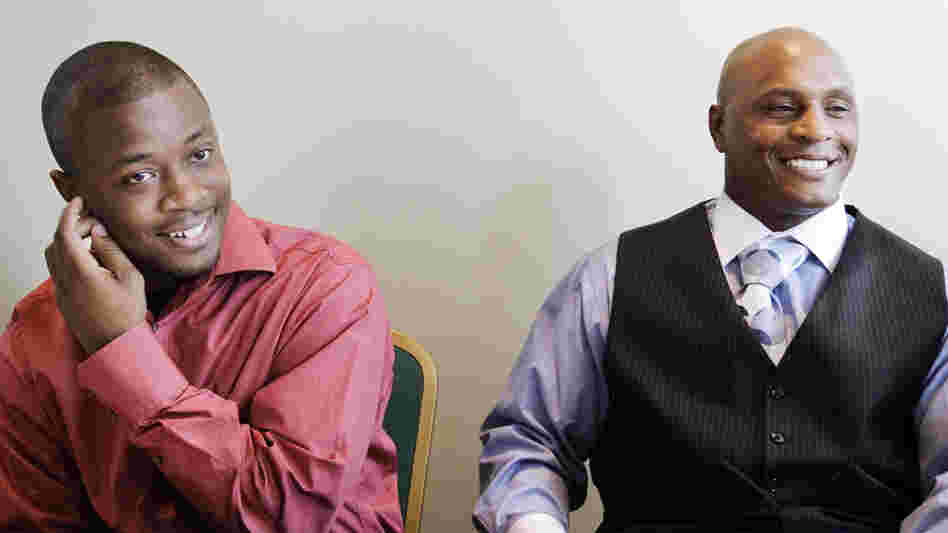 Seen here in April 2012, Christopher Johnson and Nathaniel Claybrooks sued over the casting of The Bachelor.