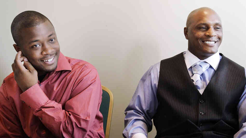 Seen here in April 2012, Christopher Johnson and Nathaniel Claybrooks sued over the casting of The Bachelor.