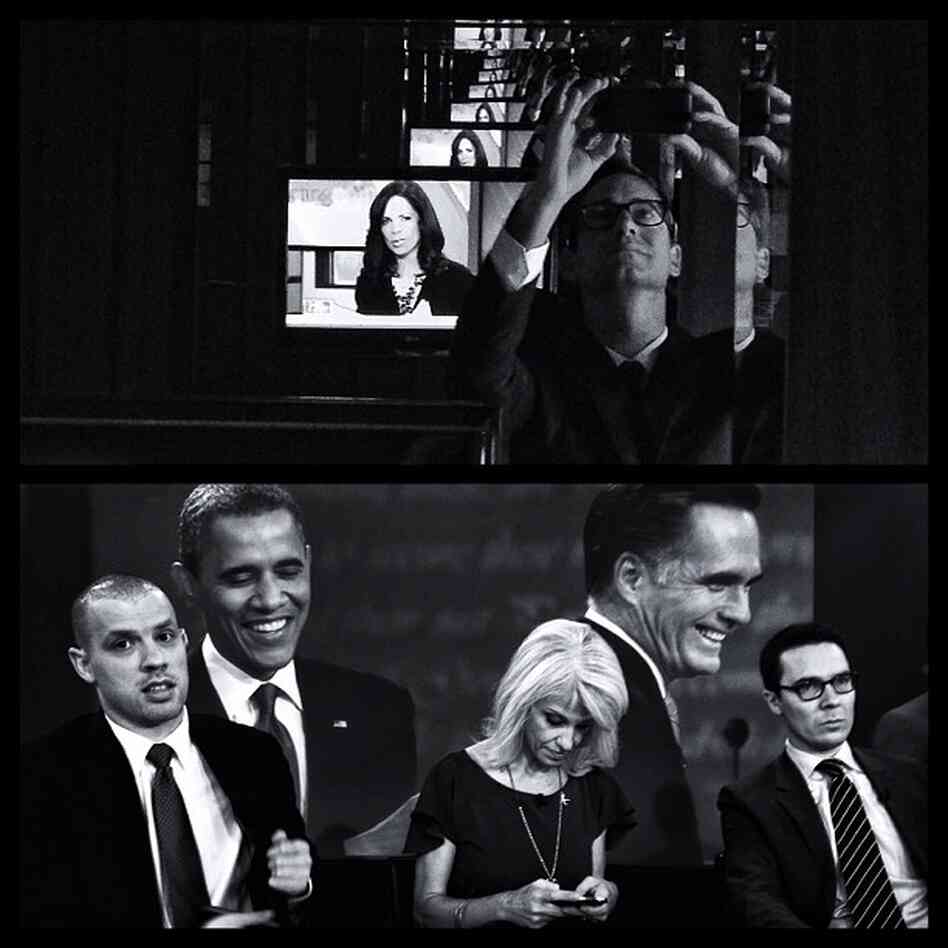Before and during my interview on CNN's Starting Point. @somophoto