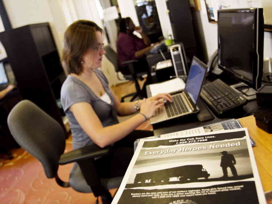 Workers at the National Human Trafficking Resource Center in Washington, D.C., answer nearly 2,000 phone calls to their anti-trafficking hotline every month. The organization is enlisting truck drivers to help identify possible victims of sex trafficking.