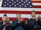Veterans applaud at an Oct. 8 campaign event in Swanton, Ohio, for Republican vice presidential candidate Paul Ryan. Health care and unemployment are among veterans' chief concerns this election season, and both the Obama and the Romney campaigns have offered solutions. Veterans applaud at an Oct. 8 campaign event in Swanton, Ohio, for Republican vice presidential candidate Paul Ryan. Health care and unemployment are among veterans' chief concerns this election season, and both the Obama and the Romney campaigns have offered solutions.