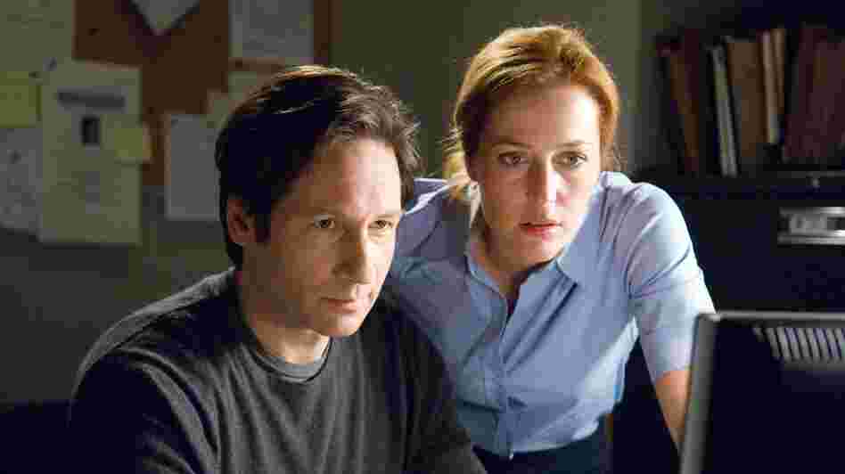 David Duchovny, left, and Gillian Anderson in the film The X-Files: I Want to Believe.