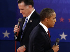 President Obama and former Massachusetts Gov. Mitt Romney participate in the second presidential debate at Hofstra University in Hempstead, N.Y., on Tuesday. President Obama and former Massachusetts Gov. Mitt Romney participate in the second presidential debate at Hofstra University in Hempstead, N.Y., on Tuesday.