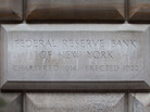 A cornerstone at the Federal Reserve Bank of New York in Manhattan. A cornerstone at the Federal Reserve Bank of New York in Manhattan.