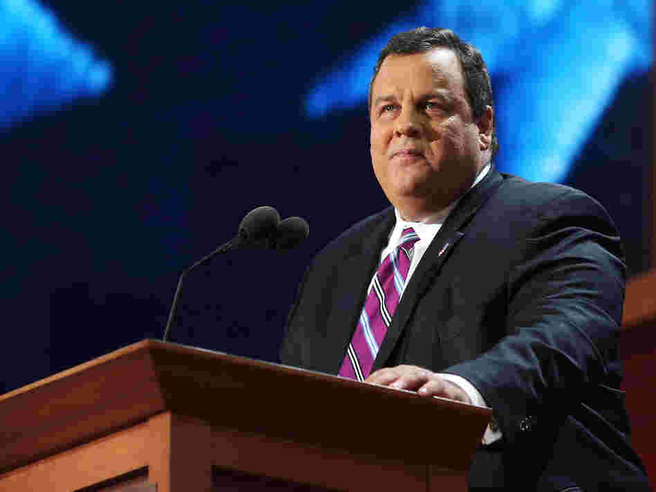 New Jersey Gov. Chris Christie delivers the keynote address during last month's Republican National Convention in Tampa, Fla. Christie's election in 2009 was part of the first wave of Republican gubernatorial victories.