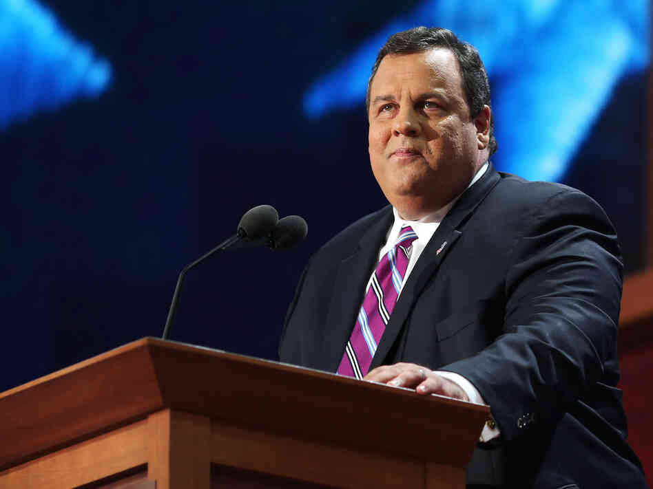 New Jersey Gov. Chris Christie delivers the keynote address during last month's Republican National Convention in Tampa, Fla. Christie's election in 2009 was part of the first wave of Republican gubernatorial victories.