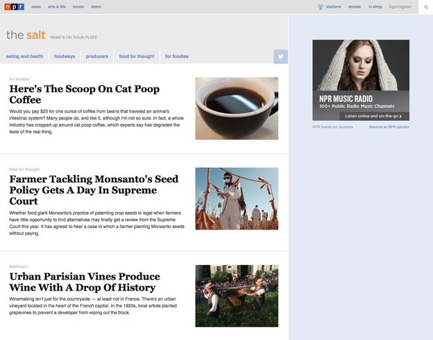 After: The Salt blog index page on a desktop.