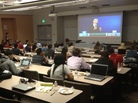 Debate watchers at the University of Nevada, Las Vegas, check out President Obama's performance Tuesday night. Debate watchers at the University of Nevada, Las Vegas, check out President Obama's performance Tuesday night.