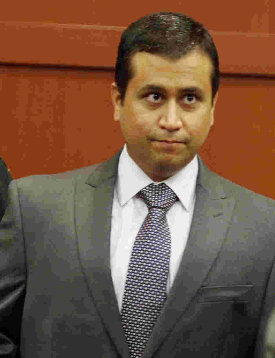 George Zimmerman, who is charged with second-degree murder in the death of Trayvon Martin, at a court hearing last June in Seminole County, Fla.