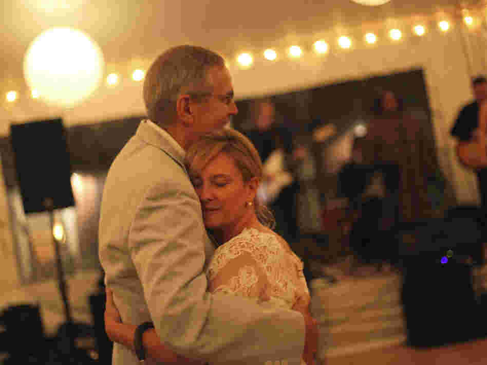 Marcela Gaviria dances with her orthopedic doctor, Dempsey Springfield, at her wedding in June 2012, some 30 years after he performed her first surgery.