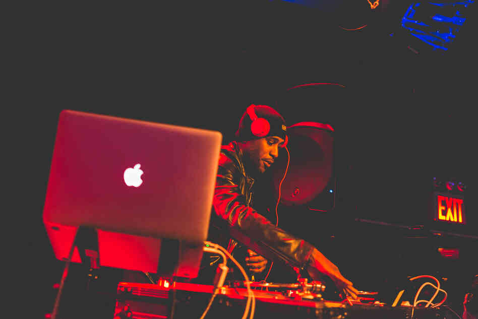 Ali Shaheed Muhammad of A Tribe Called Quest (and NPR Music's hip-hop stream, Microphone Check) DJs between sets at (Le) Poisson Rouge.