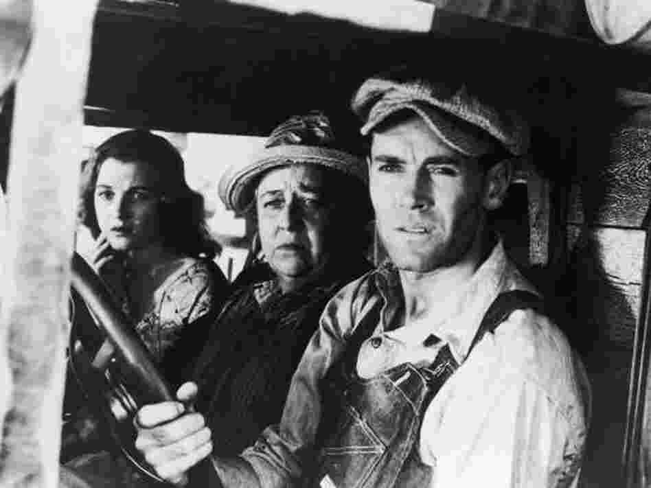 Actors (from left) Dorris Bowdon, Jane Darwell and Henry Fonda in a still from the 1940 film The Grapes of Wrath, directed by John Ford.