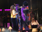 Mary Bridget Davies as Janis Joplin and Sabrina Elayne Carten as Blues Singer in the Cleveland Play House production of One Night with Janis Joplin. Mary Bridget Davies as Janis Joplin and Sabrina Elayne Carten as Blues Singer in the Cleveland Play House production of One Night with Janis Joplin.