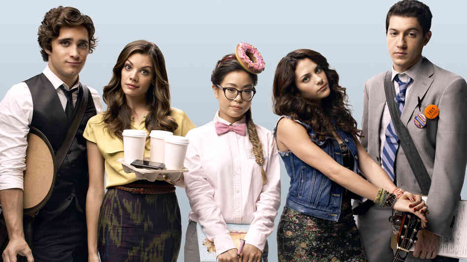 Diego Boneta, Sarah Habel, Michelle Ang, Inbar Lavi and Jared Kusnitz of MTV's Underemployed. Diego Boneta, Sarah Habel, Michelle Ang, Inbar Lavi and Jared Kusnitz of MTV's Underemployed.