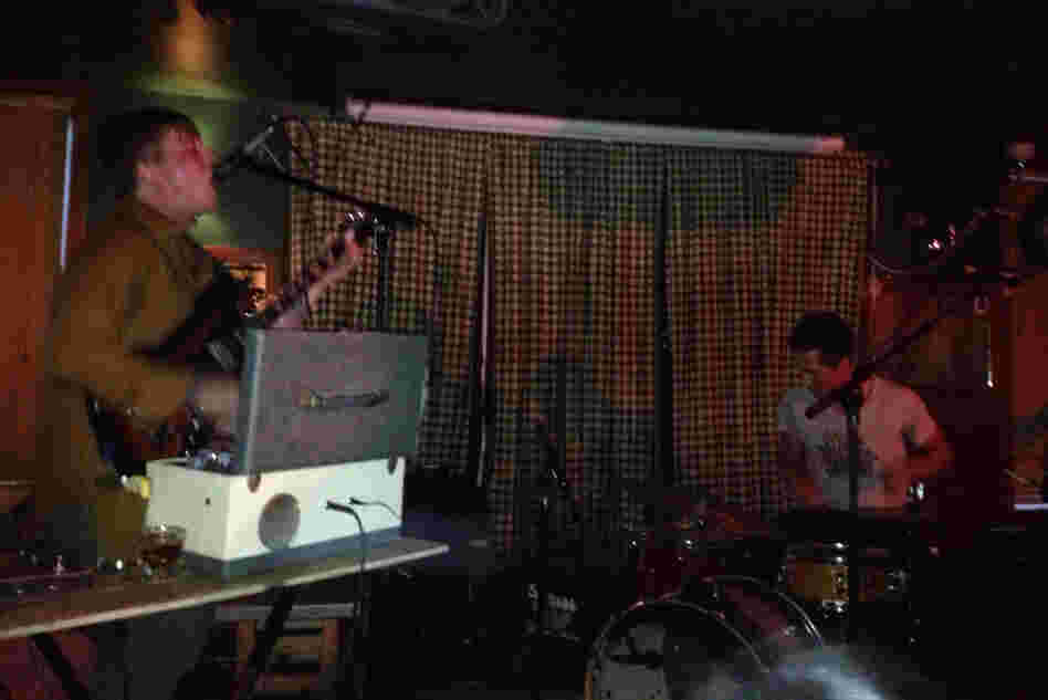 Justin Fowler and Dan Galucki of the Portland band Wooden Indian Burial Ground perform at Pianos during CMJ 2012.