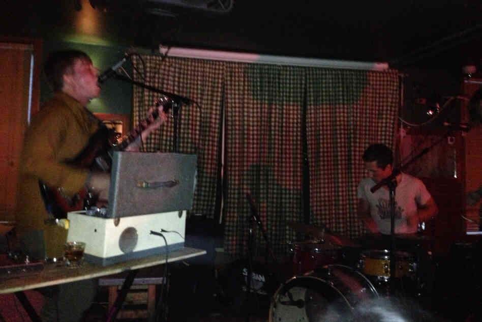 Justin Fowler and Dan Galucki of the Portland band Wooden Indian Burial Ground perform at Pianos during CMJ 2012.