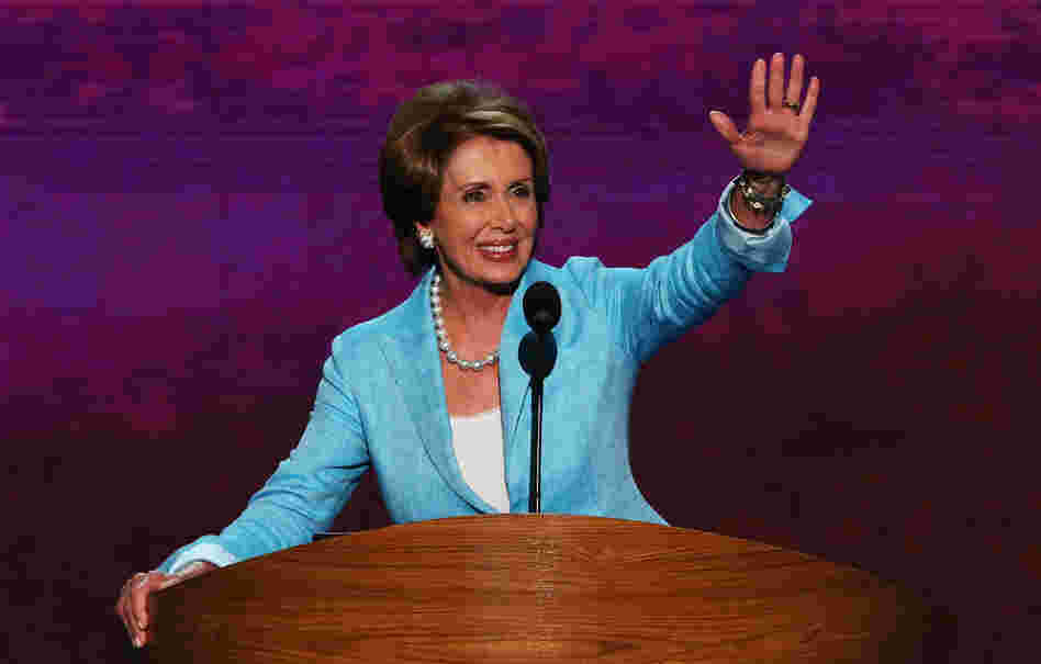 Nancy Pelosi takes the stage during Day Two of the Democratic National Convention in Charlotte, N.C., in September.