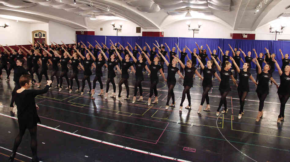 Linda Haberman (L), Director and Choreographer of the Radio City Christmas Spectacular directs The Rockettes at the 2012 Radio City Christmas Spectacular Rehearsals this week in New York.